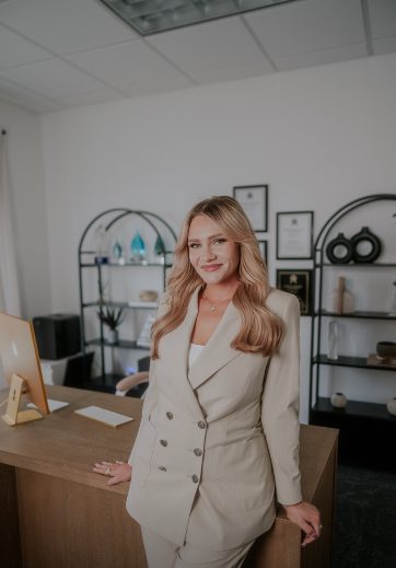 AO team member in her office